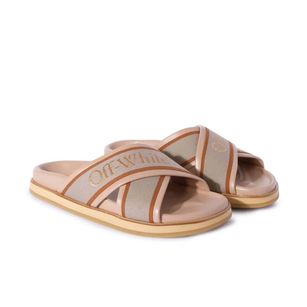 Off-White Criss-Cross Leather Slides -
Size 37 - Picture 9 of 13